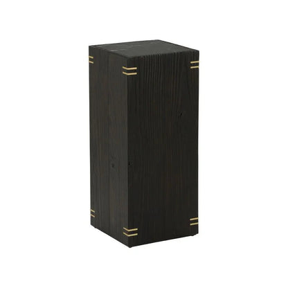 Shou Sugi Ban Modern Black Pedestal - LOOMLAN - Wildwood - Side Tables