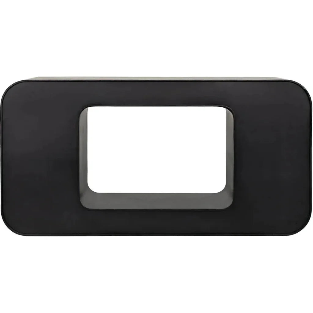 Shylock Black Steel Geometric Console Table - LOOMLAN - Noir - Console Tables