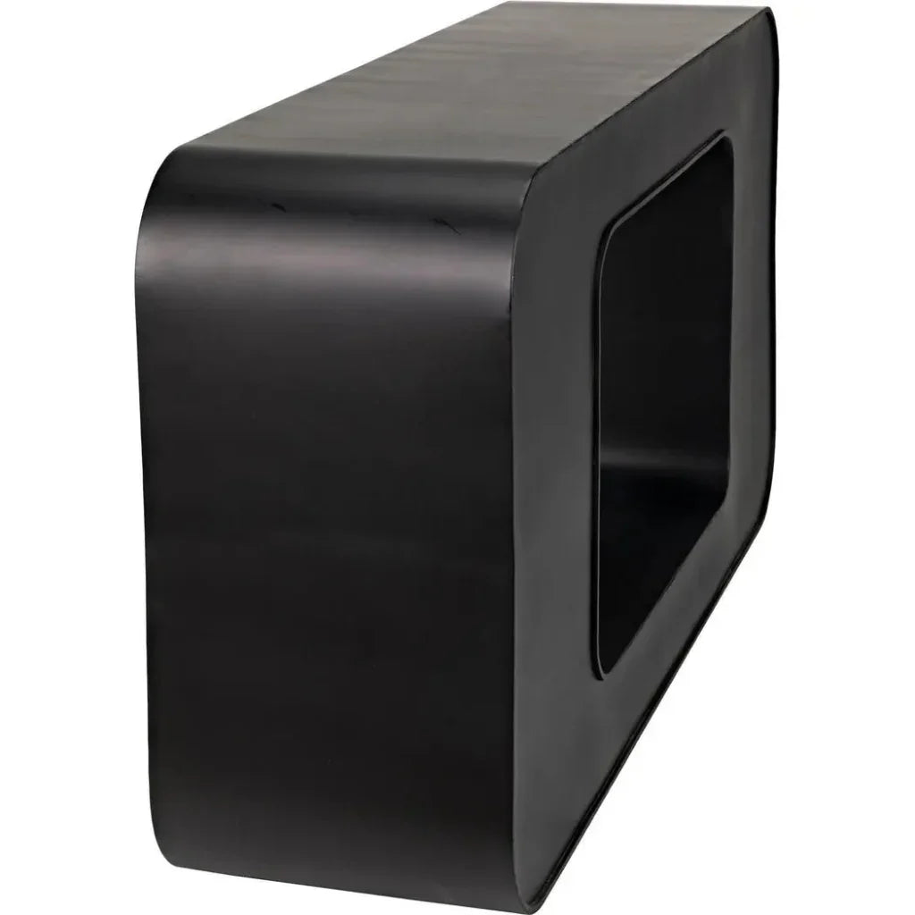 Shylock Black Steel Geometric Console Table - LOOMLAN - Noir - Console Tables