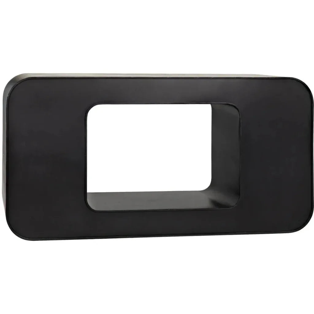 Shylock Black Steel Geometric Console Table - LOOMLAN - Noir - Console Tables