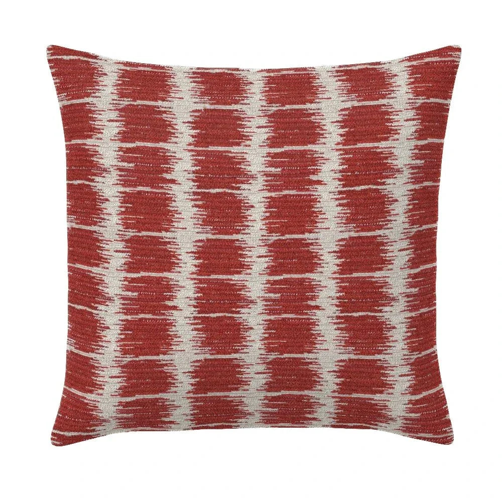 Sicily Crimson Handmade Outdoor Pillow-Outdoor Pillows-Earnest Collection-20" Square-LOOMLAN