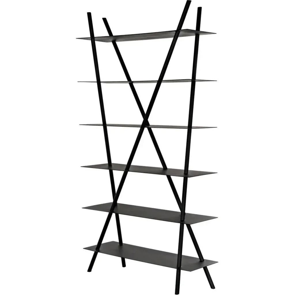 Siddhartha Metal Black Etagere-Etageres-Noir-LOOMLAN