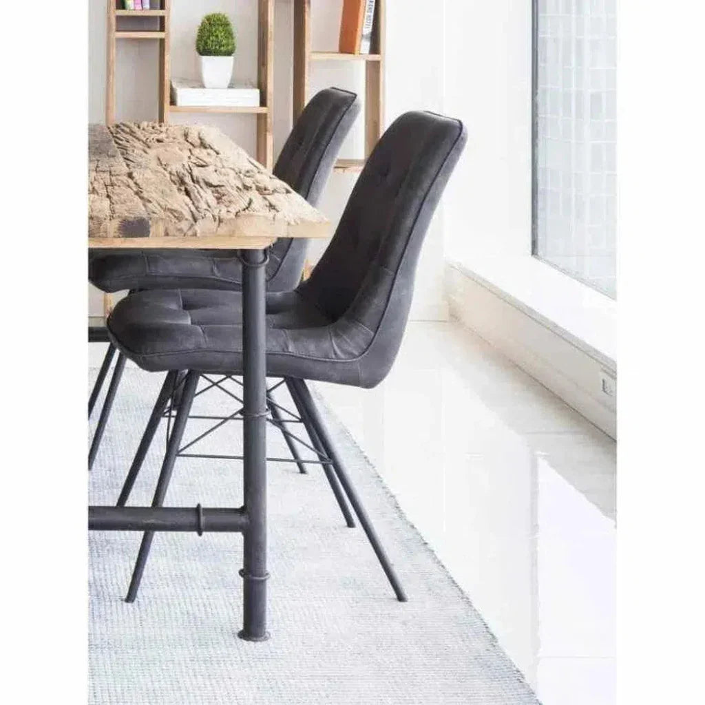 Side Chair (Set Of 2) Grey Industrial - LOOMLAN - Moe's Home - Dining Chairs
