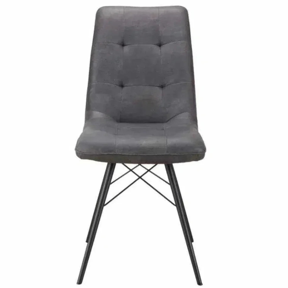 Side Chair (Set Of 2) Grey Industrial - LOOMLAN - Moe's Home - Dining Chairs