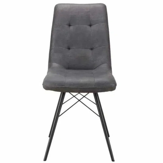 Side Chair (Set Of 2) Grey Industrial - LOOMLAN - Moe's Home - Dining Chairs