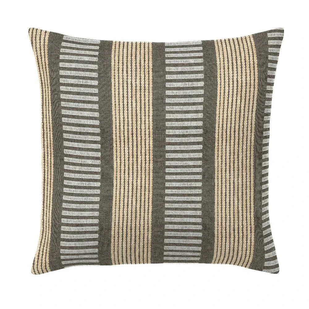 Sideline Mocha Handmade Outdoor Pillow-Outdoor Pillows-Earnest Collection-20" Square-LOOMLAN