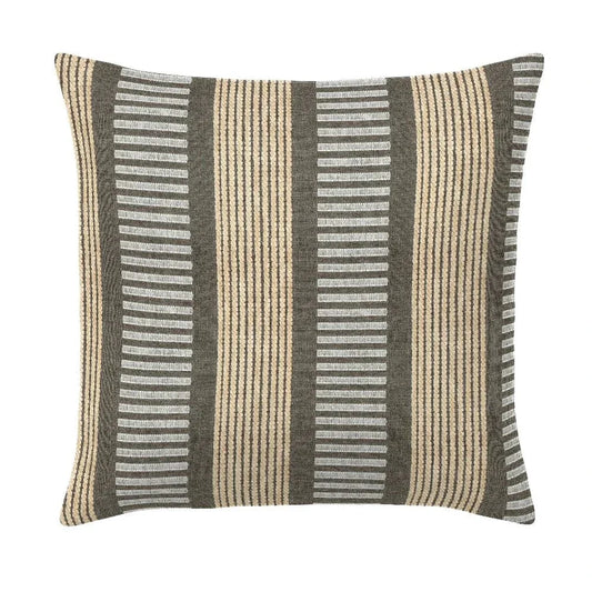 Sideline Mocha Handmade Outdoor Pillow-Outdoor Pillows-Earnest Collection-20" Square-LOOMLAN