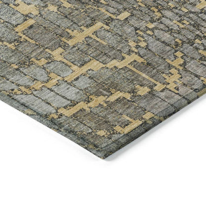 Siena Gold Washable Indoor-Outdoor Rug-Outdoor Rugs-LOOMLAN Rugs-LOOMLAN