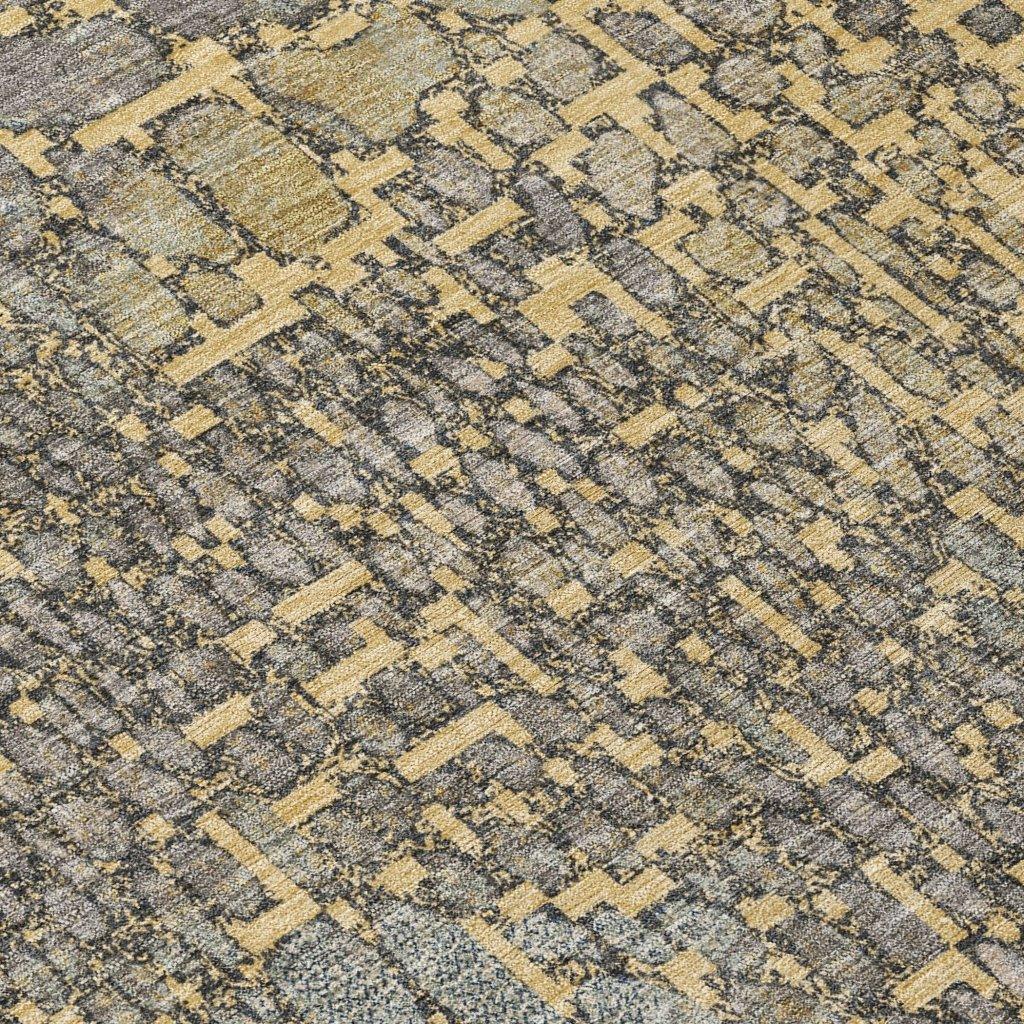 Siena Gold Washable Indoor-Outdoor Rug-Outdoor Rugs-LOOMLAN Rugs-LOOMLAN