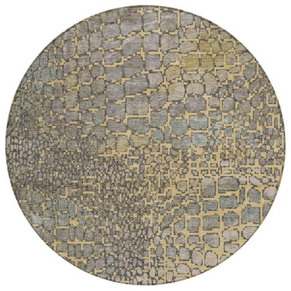 Siena Gold Washable Indoor-Outdoor Rug-Outdoor Rugs-LOOMLAN Rugs-8' x 8'-LOOMLAN