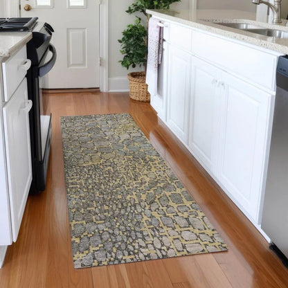 Siena Gold Washable Indoor-Outdoor Rug-Outdoor Rugs-LOOMLAN Rugs-LOOMLAN