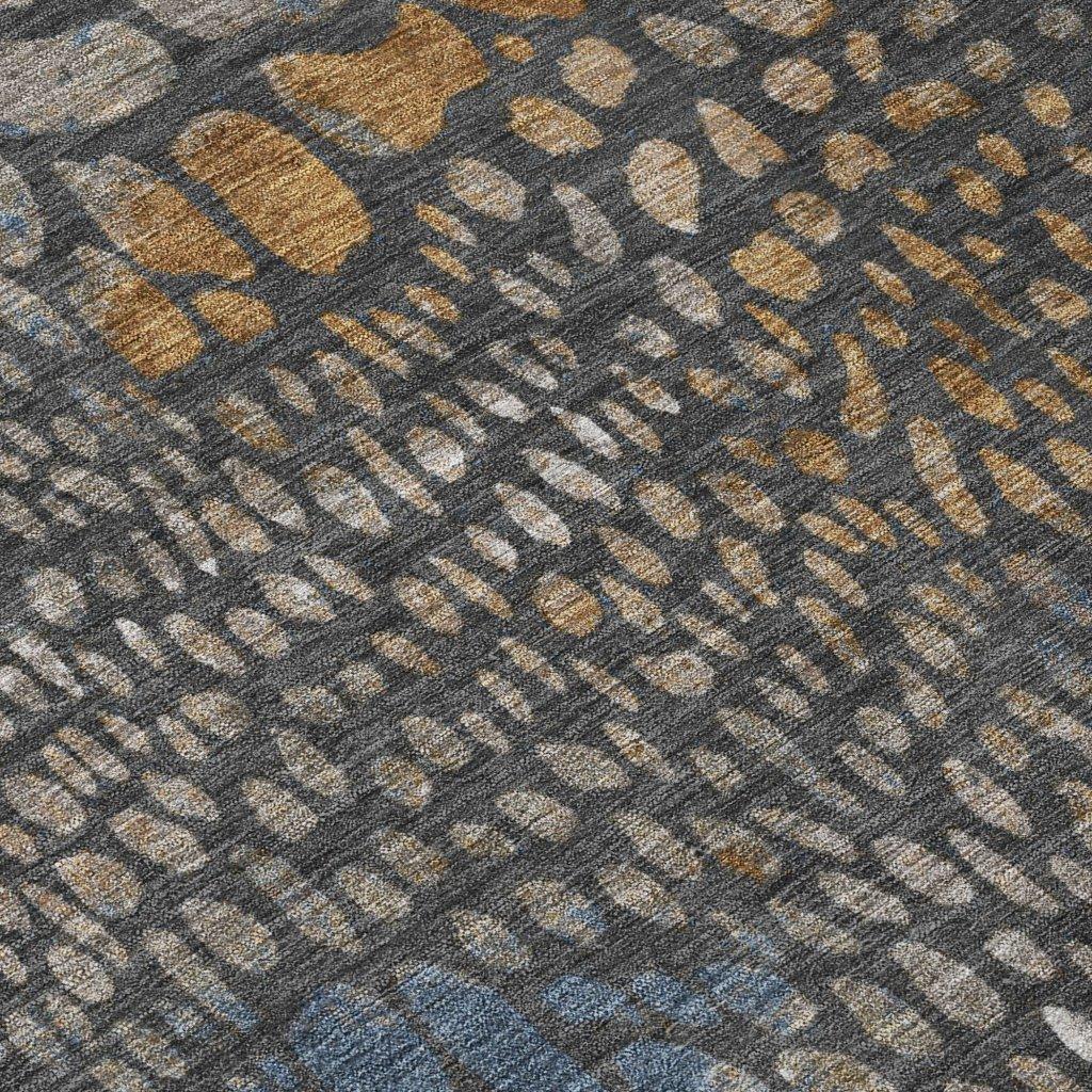 Siena Gray Washable Indoor-Outdoor Rug-Outdoor Rugs-LOOMLAN Rugs-LOOMLAN