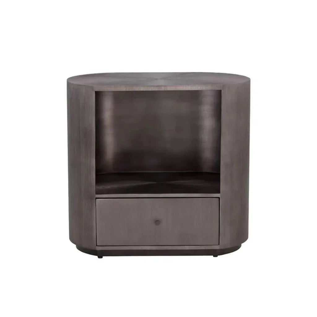 Siena Hand Etched Metal Modern Nightstand - LOOMLAN - SUNPAN - Nightstands
