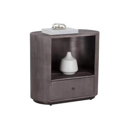 Siena Hand Etched Metal Modern Nightstand - LOOMLAN - SUNPAN - Nightstands