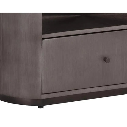Siena Hand Etched Metal Modern Nightstand - LOOMLAN - SUNPAN - Nightstands