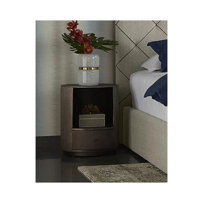 Siena Hand Etched Metal Modern Nightstand - LOOMLAN - SUNPAN - Nightstands