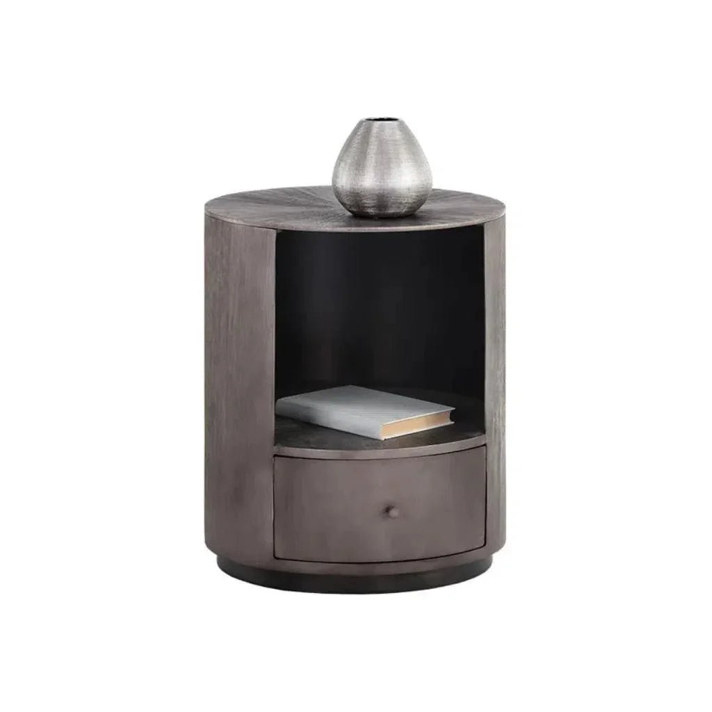 Siena Hand Etched Metal Modern Nightstand - LOOMLAN - SUNPAN - Nightstands