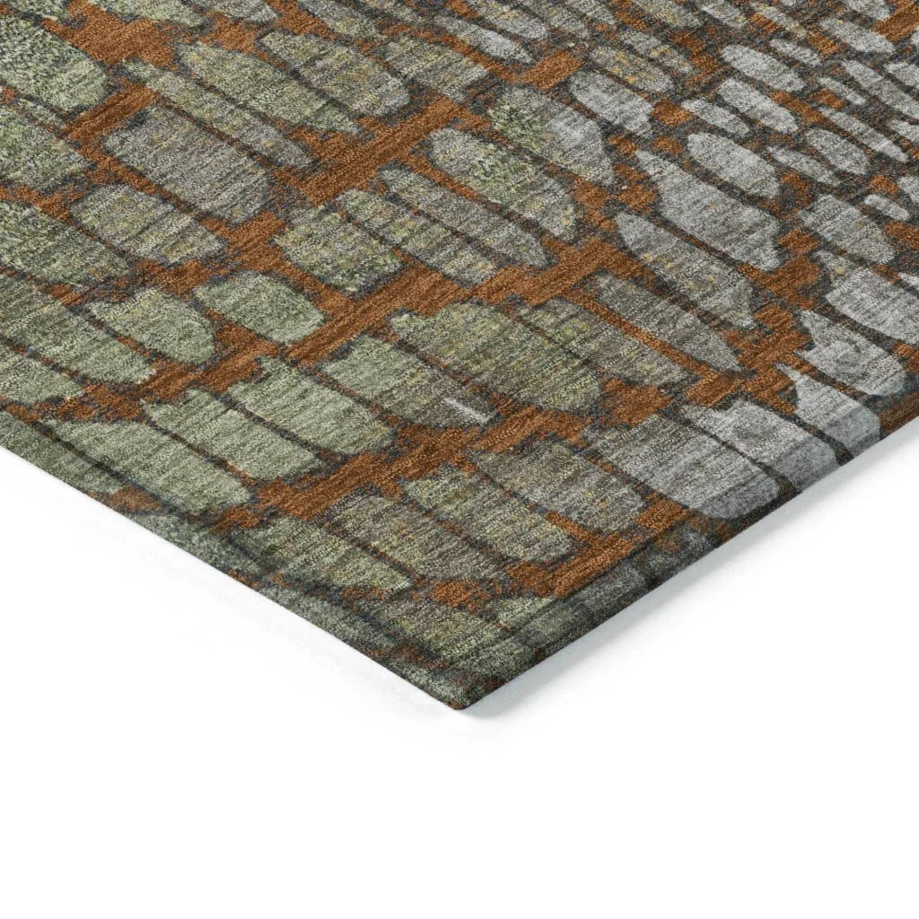 Siena Orange Washable Indoor-Outdoor Rug-Outdoor Rugs-LOOMLAN Rugs-LOOMLAN