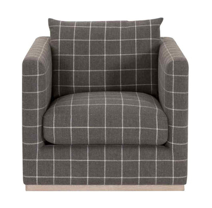 Siena Plinth Base Fabric Swivel Club Chair