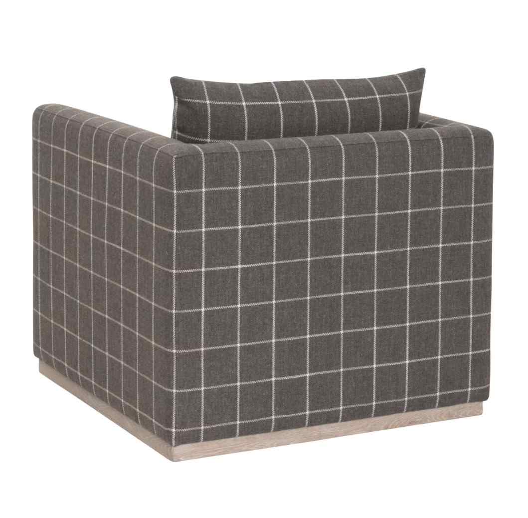 Siena Plinth Base Fabric Swivel Club Chair