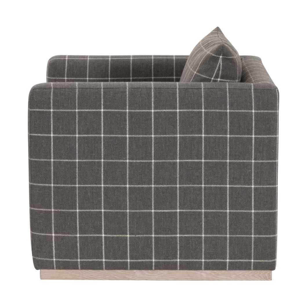 Siena Plinth Base Fabric Swivel Club Chair