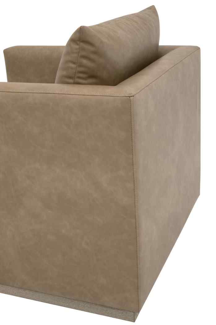 Siena Plinth Base Leather Swivel Club Chair
