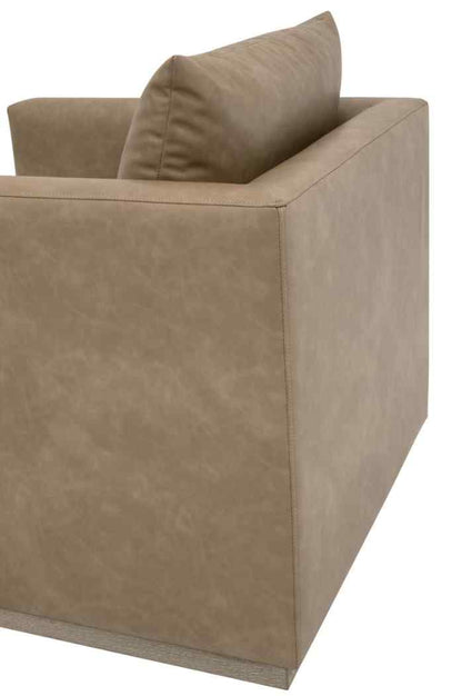 Siena Plinth Base Leather Swivel Club Chair