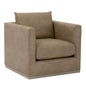 Siena Plinth Base Leather Swivel Club Chair