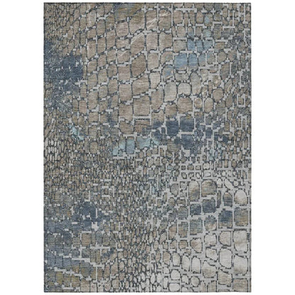 Siena Silver Washable Indoor-Outdoor Rug-Outdoor Rugs-LOOMLAN Rugs-2'6" x 3'10"-LOOMLAN