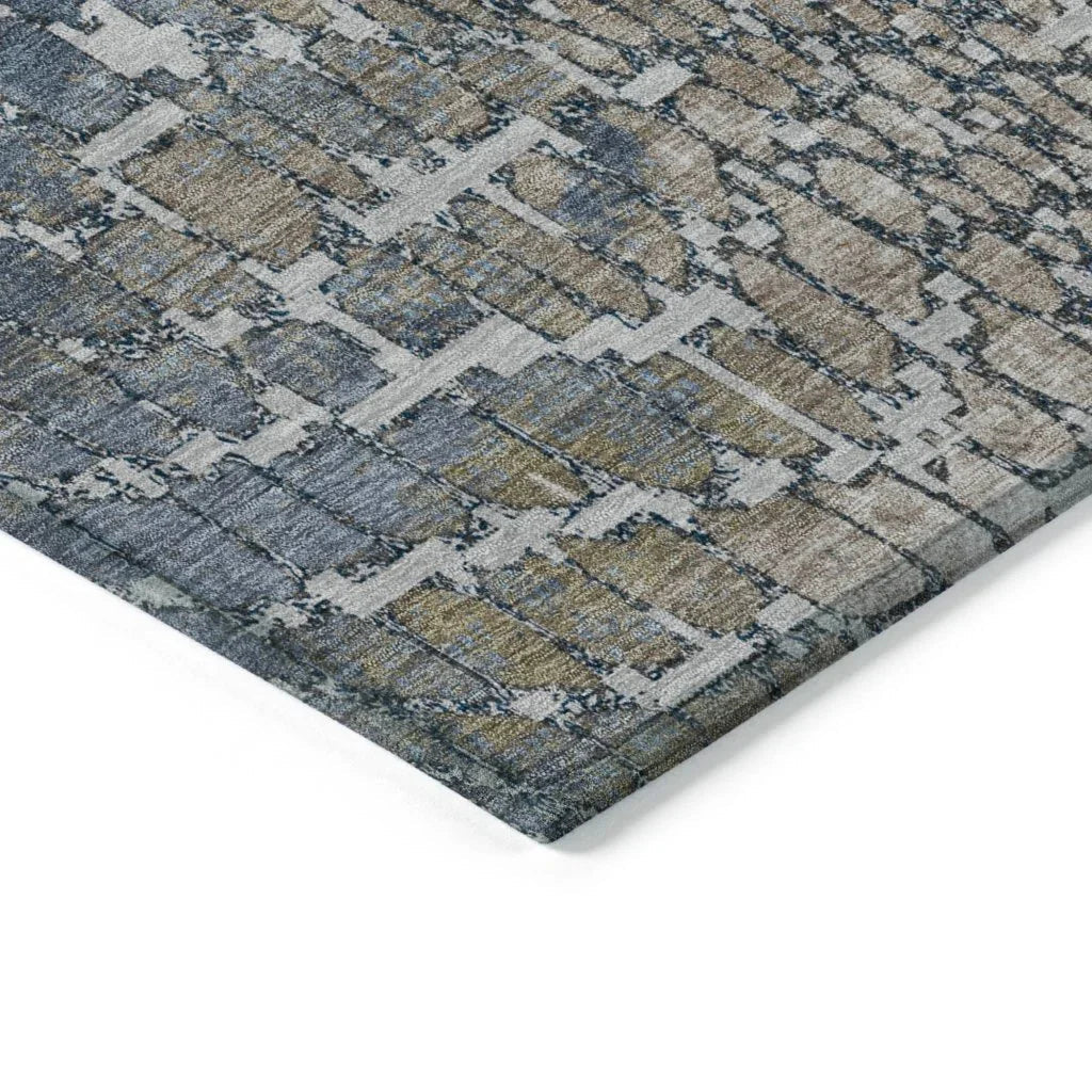 Siena Silver Washable Indoor-Outdoor Rug-Outdoor Rugs-LOOMLAN Rugs-LOOMLAN