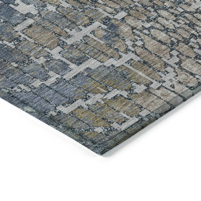 Siena Silver Washable Indoor-Outdoor Rug-Outdoor Rugs-LOOMLAN Rugs-LOOMLAN