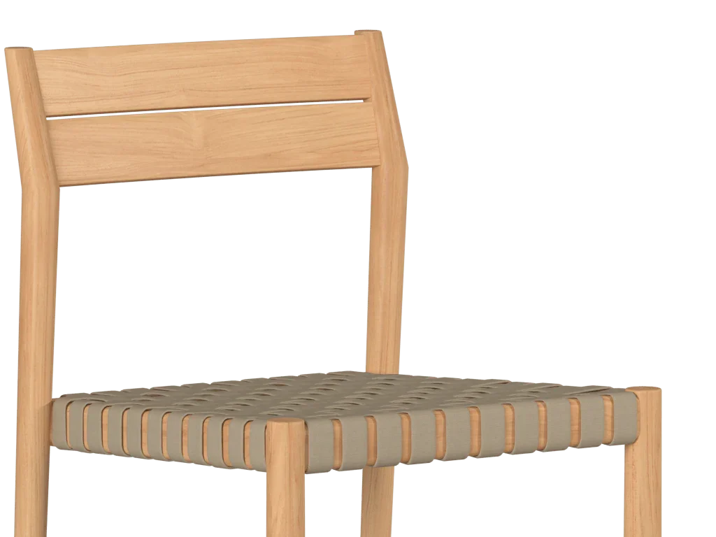 Siena Teak Woven Stackable Patio Armchair 4PC-Outdoor Accent Chairs-HiTeak-LOOMLAN