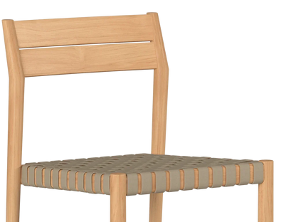 Siena Teak Woven Stackable Patio Armchair 4PC-Outdoor Accent Chairs-HiTeak-LOOMLAN