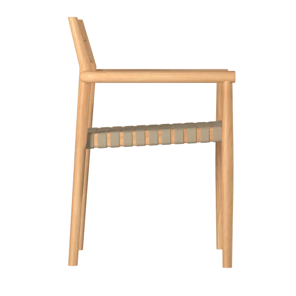 Siena Teak Woven Stackable Patio Armchair 4PC-Outdoor Accent Chairs-HiTeak-LOOMLAN