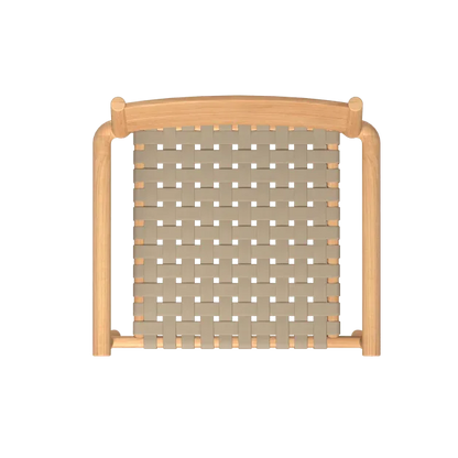 Siena Teak Woven Stackable Patio Armchair 4PC-Outdoor Accent Chairs-HiTeak-LOOMLAN