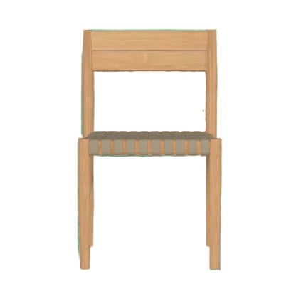 Siena Teak Woven Stackable Patio Armchair 4PC-Outdoor Accent Chairs-HiTeak-LOOMLAN