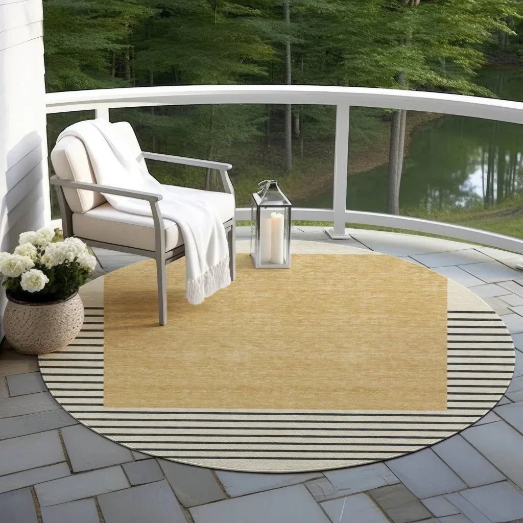 Sienna Gold Washable Indoor-Outdoor Rug-Outdoor Rugs-LOOMLAN Rugs-LOOMLAN