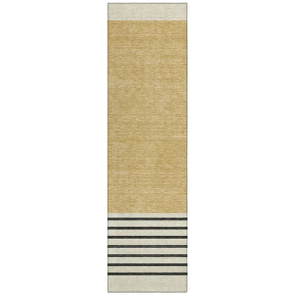 Sienna Gold Washable Indoor-Outdoor Rug-Outdoor Rugs-LOOMLAN Rugs-2'3" x 7'6"-LOOMLAN