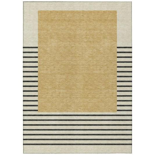 Sienna Gold Washable Indoor-Outdoor Rug-Outdoor Rugs-LOOMLAN Rugs-2'6" x 3'10"-LOOMLAN