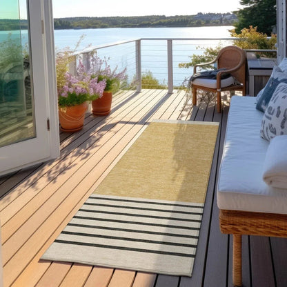 Sienna Gold Washable Indoor-Outdoor Rug-Outdoor Rugs-LOOMLAN Rugs-LOOMLAN