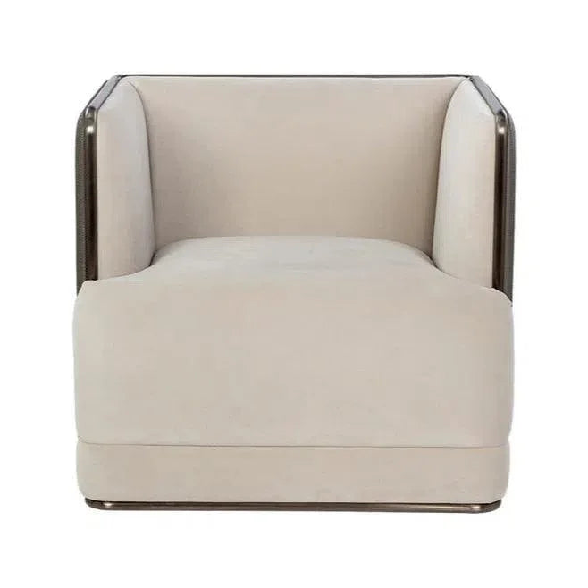 Sierra Armchair Modern Taupe With Bronze - LOOMLAN - SUNPAN - Club Chairs