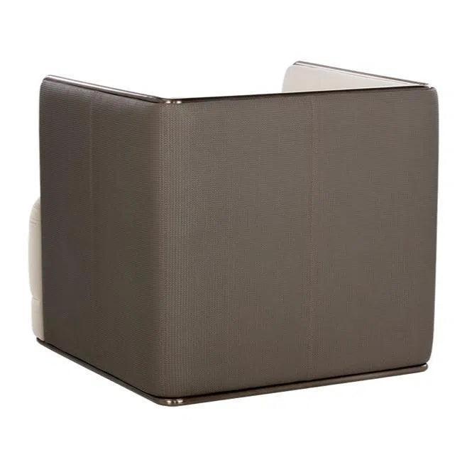 Sierra Armchair Modern Taupe With Bronze - LOOMLAN - SUNPAN - Club Chairs