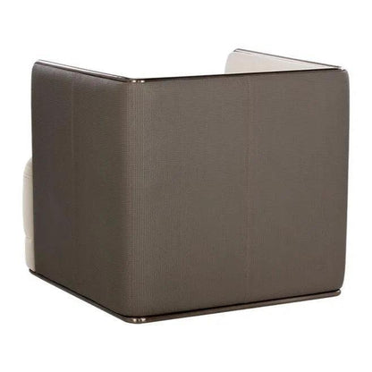 Sierra Armchair Modern Taupe With Bronze - LOOMLAN - SUNPAN - Club Chairs