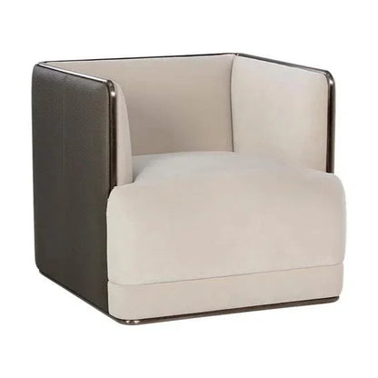 Sierra Armchair Modern Taupe With Bronze - LOOMLAN - SUNPAN - Club Chairs