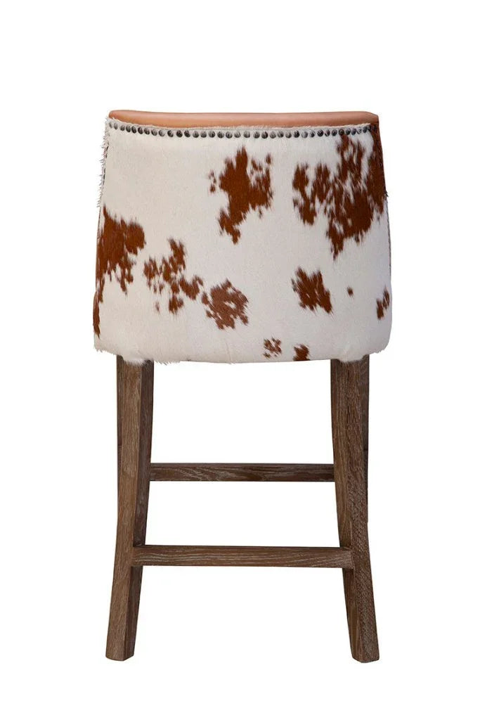 Sierra Honey Toned Leather Counter Stool - LOOMLAN - Furniture Classics - Counter Stools