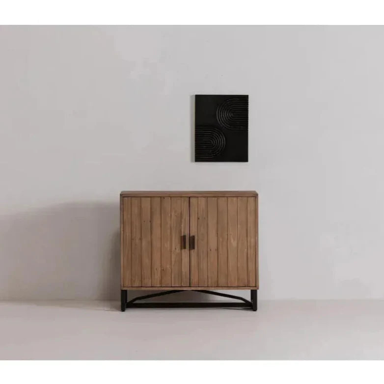 Sierra Wood and Steel 2 Door Cabinet - LOOMLAN - Moe's Home - Accent Cabinets
