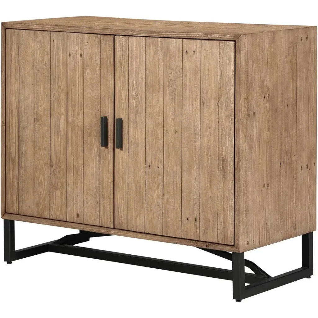 Sierra Wood and Steel 2 Door Cabinet - LOOMLAN - Moe's Home - Accent Cabinets