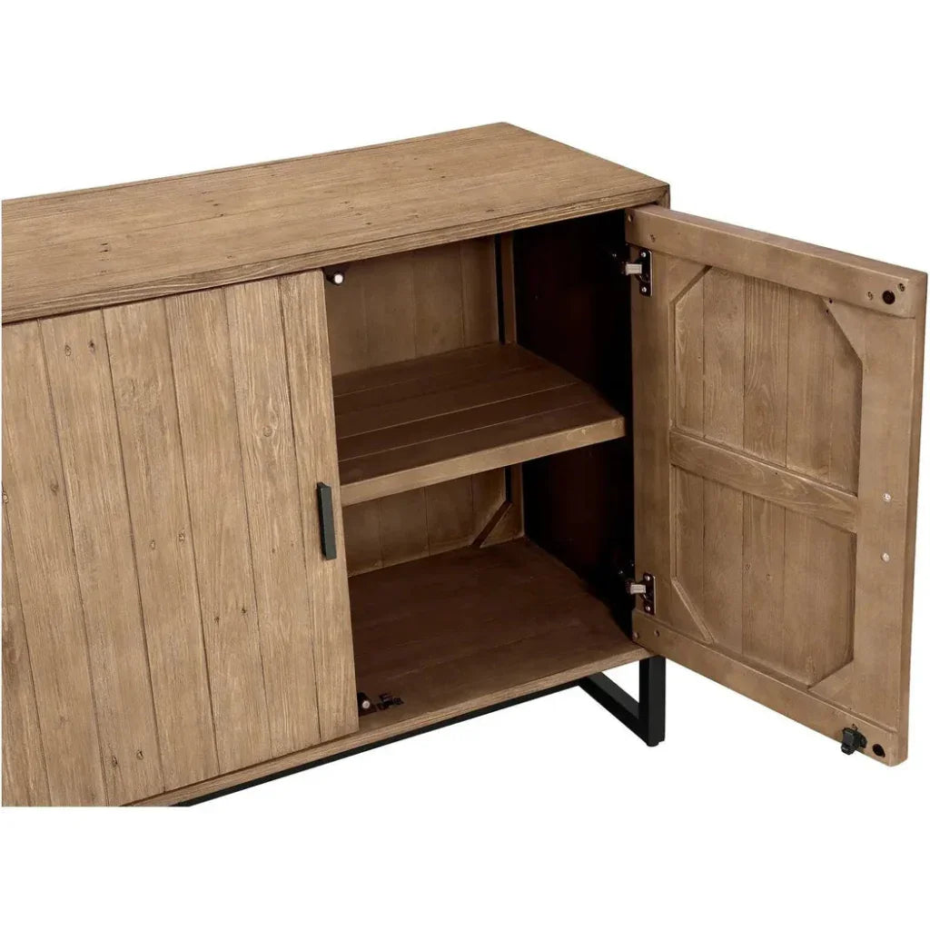 Sierra Wood and Steel 2 Door Cabinet - LOOMLAN - Moe's Home - Accent Cabinets