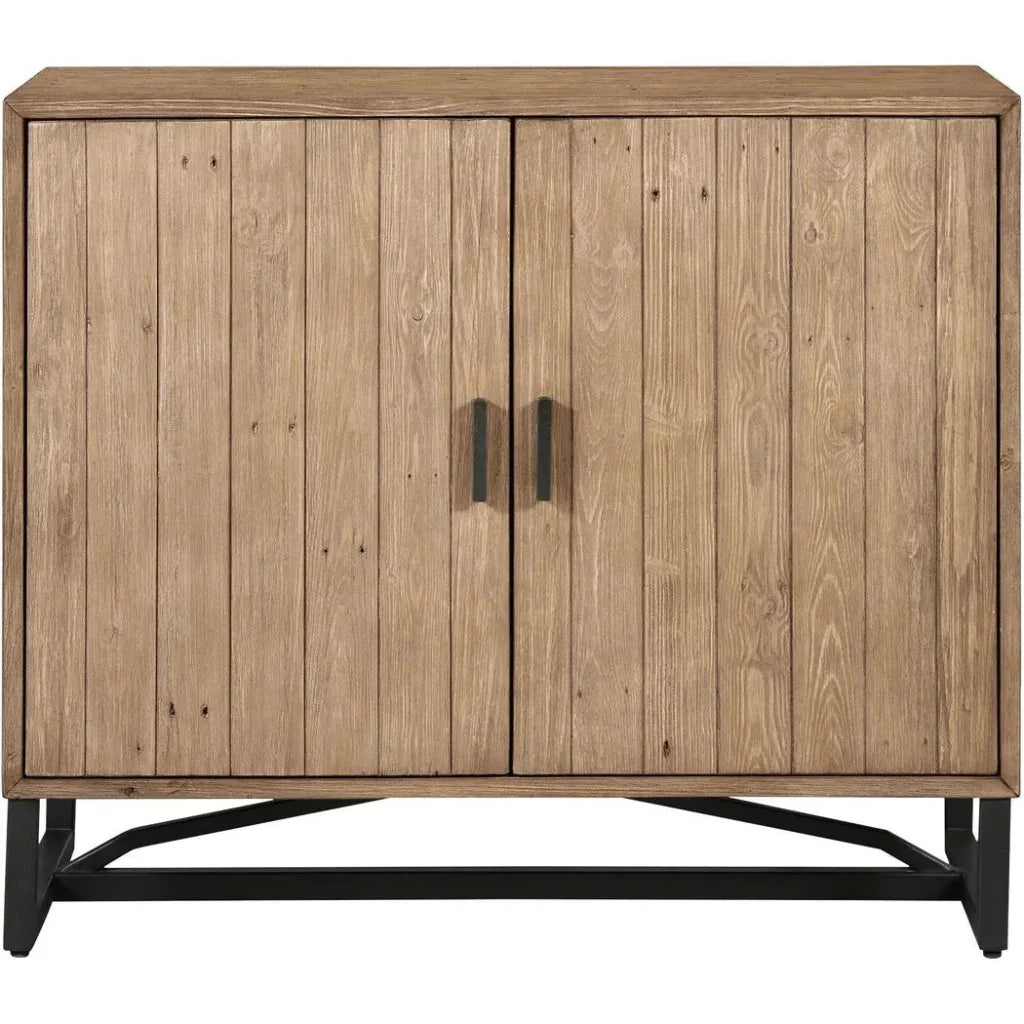 Sierra Wood and Steel 2 Door Cabinet - LOOMLAN - Moe's Home - Accent Cabinets