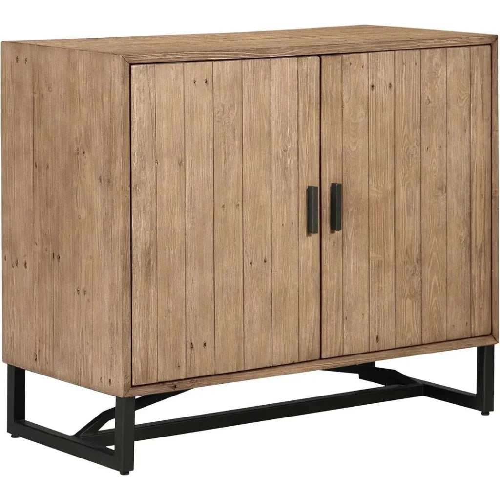 Sierra Wood and Steel 2 Door Cabinet - LOOMLAN - Moe's Home - Accent Cabinets
